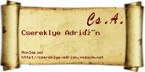 Csereklye Adrián névjegykártya